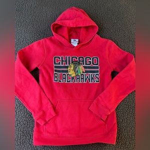 Youth NHL Chicago Blackhawks Red Pullover Hoodie Size Medium